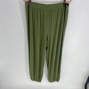 Le Ore Bandier Women's Olive Green New Como Modal Yoga Slinky Jogger Pant XL
